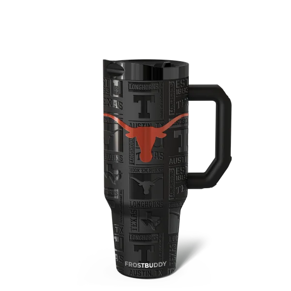 Thicc Buddy 40oz, Texas Longhorns, Legacy — thicc40-texas3dblack-one