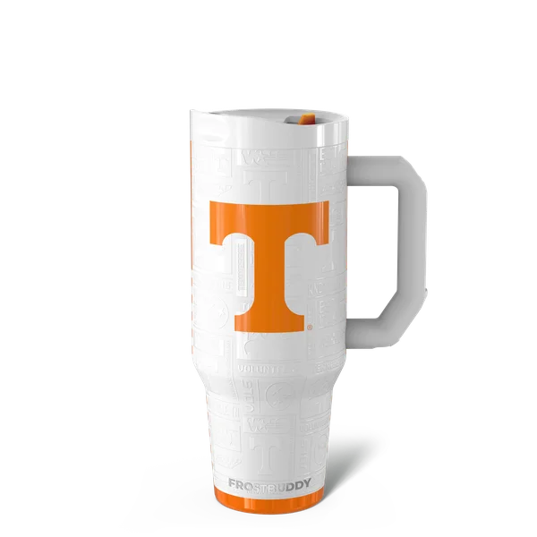 Thicc Buddy 40oz - Tennessee Volunteers, Legacy — thicc40-tennessee3dwhite-one