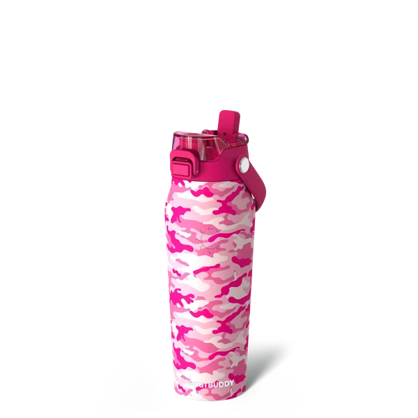Bottle Buddy 24oz, Pink Camo