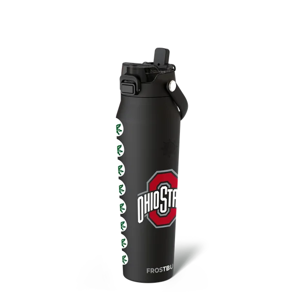 Bottle Buddy 32oz, Ohio State Buckeyes, Gameday — c-c-black-ncaa-ohiostate-stripe-bottle32